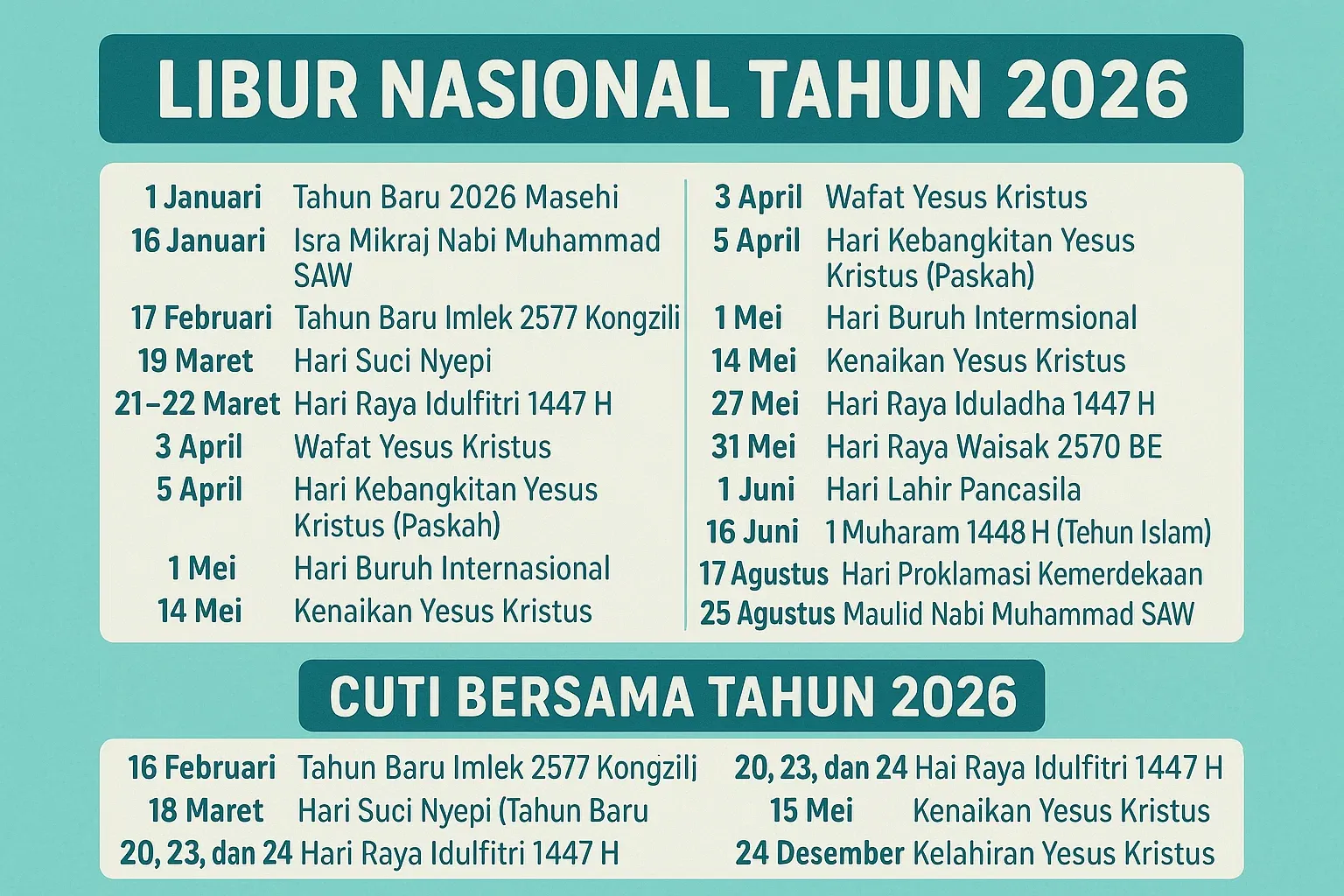 Idul Adha 2026: Informasi Lengkap tentang Cuti Bersama, Amalan, dan Tradisi