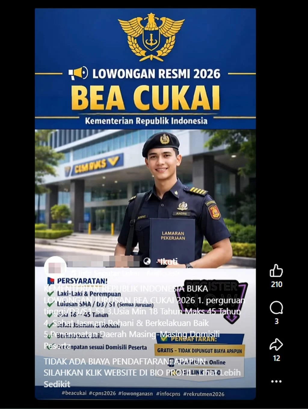 Peluang Emas: Lowongan Kerja Bea Cukai Sulbagtara 2026 untuk Lulusan D3