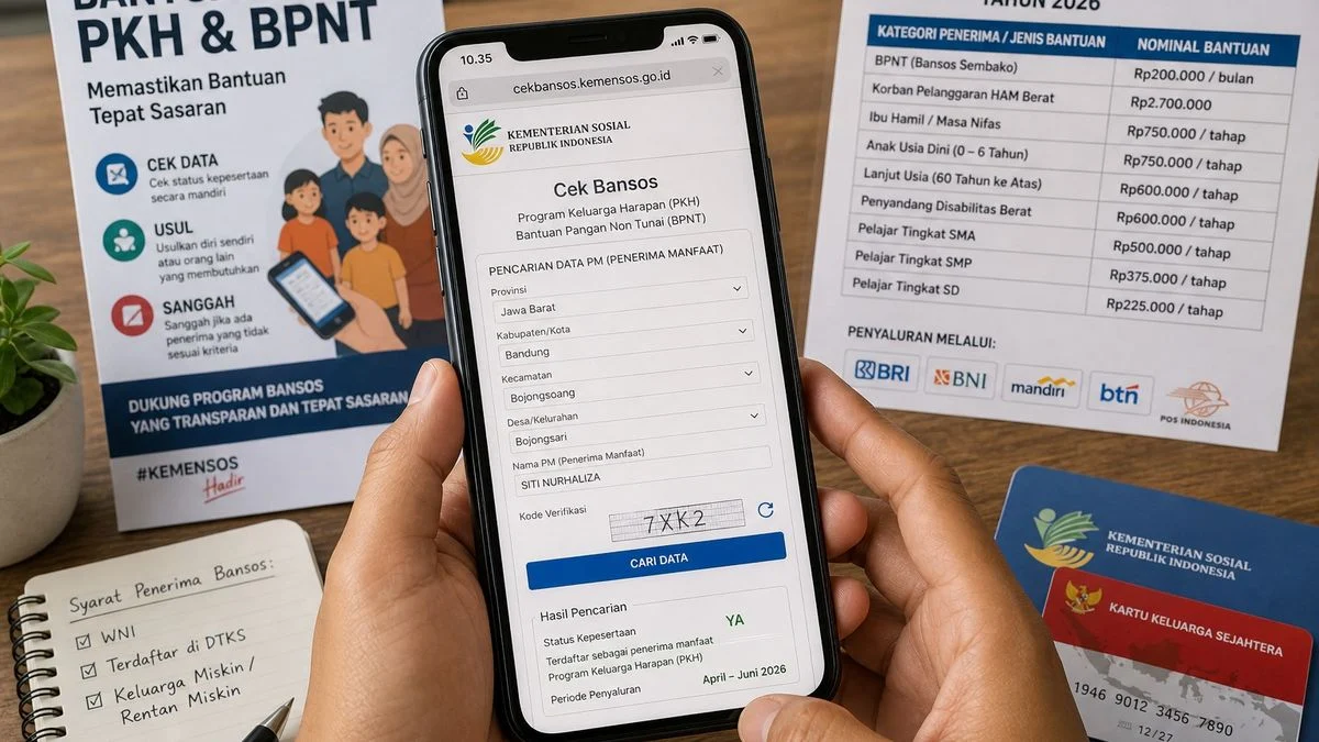 Cek Bansos PKH Juni 2026 Lewat HP, Cukup Gunakan NIK KTP