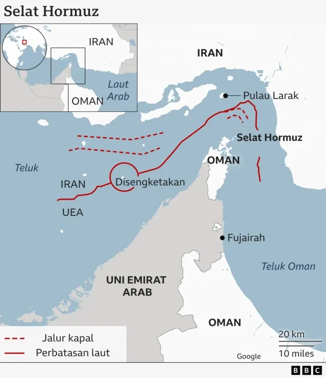 Iran Ancam Tutup Selat Hormuz Bagi Negara yang Dukung AS Menggunakan Aset Teheran yang Dibekukan