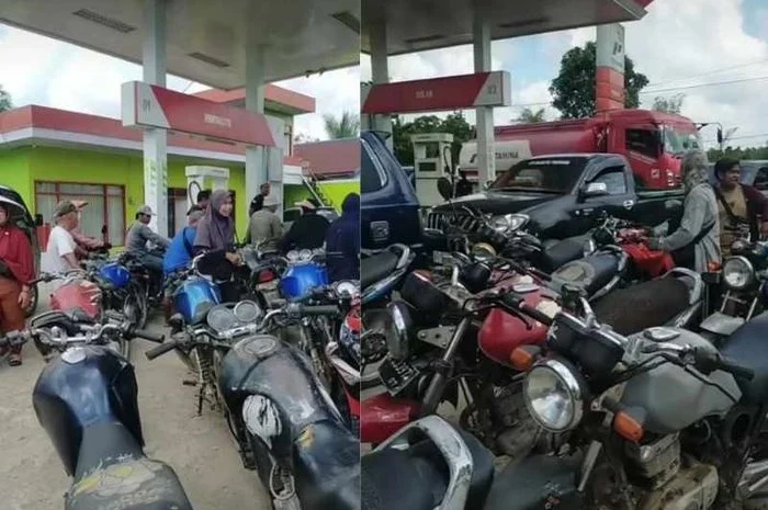Rombongan Suzuki Thunder Kuasai SPBU Bekasi, Antrean Harus Ekstra Sabar