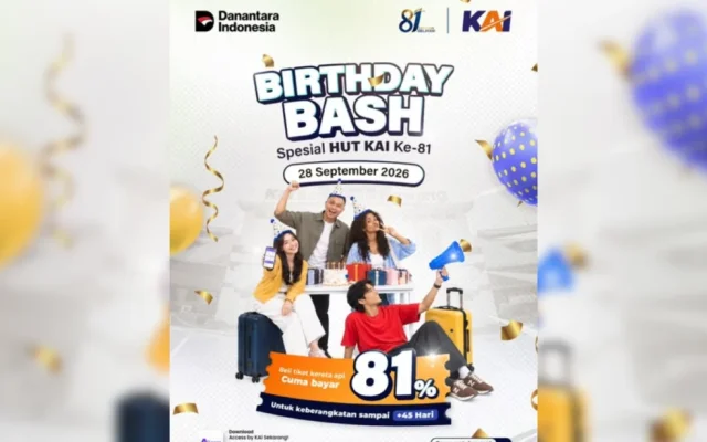 Tiket Kereta Api Diskon hingga 81 Persen Sambut HUT ke-81, Simak Syarat dan Cara Belinya